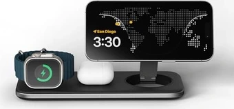 Satechi Qi2 Trio беспроводная Charging Pad grey/black