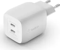 Belkin BoostCharge Pro USB-C-GaN charger with two connectors and PPS (45W) white