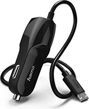 Hama зарядка в машину micro USB 1.0A black