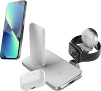 Zens 4 in 1 Stand+Watch беспроводная Charger aluminium white