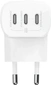 Belkin BoostCharge USB-C charger с 3 разъемами и PPS (67W) white