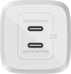 Belkin BoostCharge Pro USB-C-GaN charger с 2 разъемами и PPS (45W) white