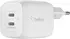 Belkin BoostCharge Pro USB-C-GaN charger with two connectors and PPS (45W) white