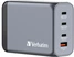 Verbatim 240W GaN charger с 4 разъемами grey