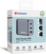 Verbatim 65W GaN charger с 3 connectors grey