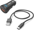 Hama car-quick charger с charging cable USB-C QC...