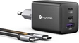 Novoo 67W 3-port USB-C charger GaN III black